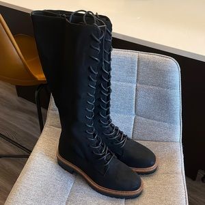 Black ASOS lace up boot. Never worn. Size 9.